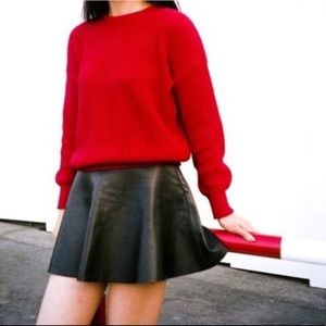 American Apparel Leather Circle Skirt